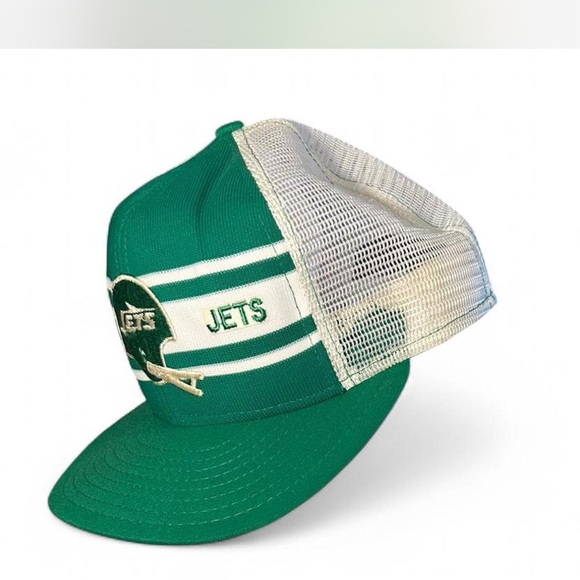New York Jets NFL Vintage 80s Green Trucker Hat - Picture 3 of 6
